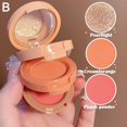 thumbnail image 1 of 3 In 1 Matte Highlighter Blush Palette Highlight Powder Matte Blush 2024 U2M3, 1 of 1