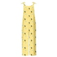 thumbnail image 5 of Cavosen Overalls for Women Oversized Yellow Jumpsuits Wide Leg Long Overalls with Pocket Print Lightweight Summer Work Rompers, 5 of 5
