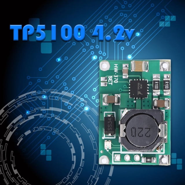 Módulo de cargador de batería de litio Kuymtek TP5100 placa PCB de carga individual doble 2A