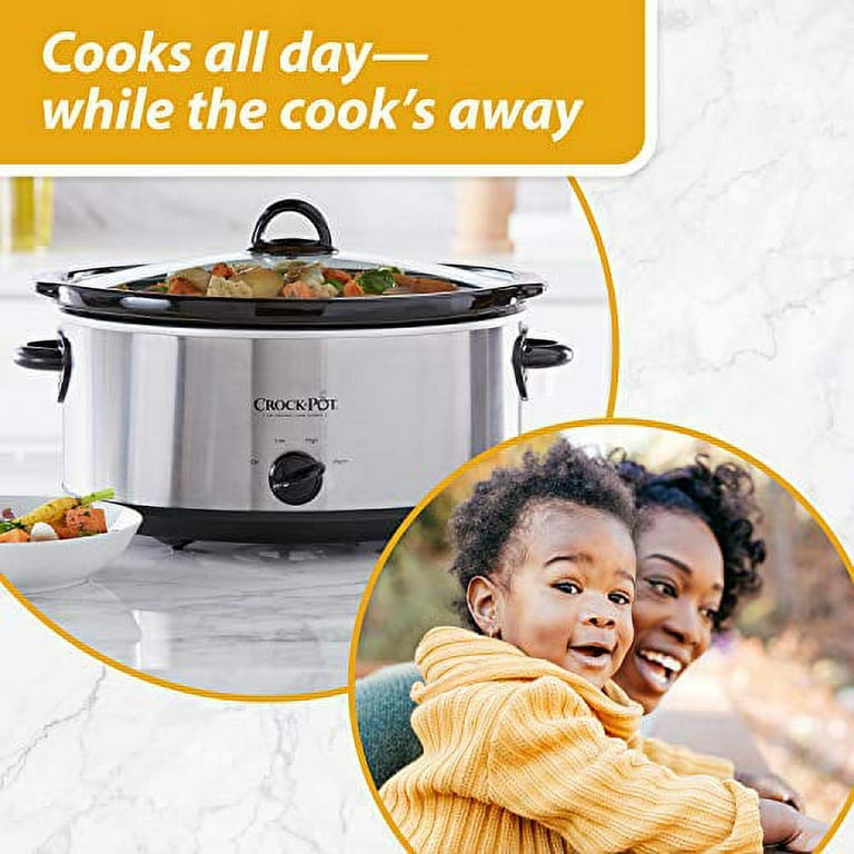Crock-Pot 7 Quart Slower Cooker, Food Warmer, Charcoal (SCV700-KC