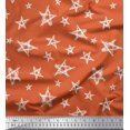 thumbnail image 1 of Soimoi Orange Heavy Canvas Fabric Stars Star Printed Fabric 1 Yard 58 Inch Wide, 1 of 3