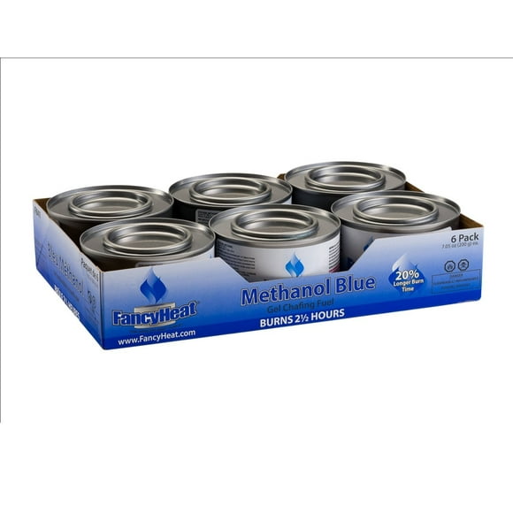 EM Produits 700425567996 Chaleur Fantaisie 2,5 Heures de Gel de Méthanol, 7,05 Once-Divertissement et Buffet Cuisson Combustible Chafing Boîtes (6 Pack), Moyen