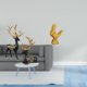 thumbnail image 2 of Estatua de escultura de ciervo,Escultura de ciervo para sala de estar con luz de resina.,Escultura de pollo,Escultura de pollo,decoración del hogar,figura de gallo,Figura decorativa de, 2 of 8