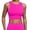Hot Pink, variant on Women's Built In Padded Racerback Vest Sports Bra Open Back Pink XXL