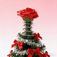 thumbnail image 3 of Mozhitti Stretchy Spring Red Rose Tree Topper Bendable Christmas Tree Decoration Flower Festive Party Table Decor Prop, 3 of 4