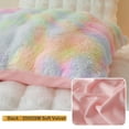 thumbnail image 5 of LIFEREVO 2 Pieces Fluffy Faux Rabbit Fur Pillow Cases, Luxury Soft Plush Shaggy Bubble Pillowcases Standard Size with Zipper, Furry Fuzzy Long Pillow Shams for Adult Girls Kids Teens 20x26, Rainbow, 5 of 7