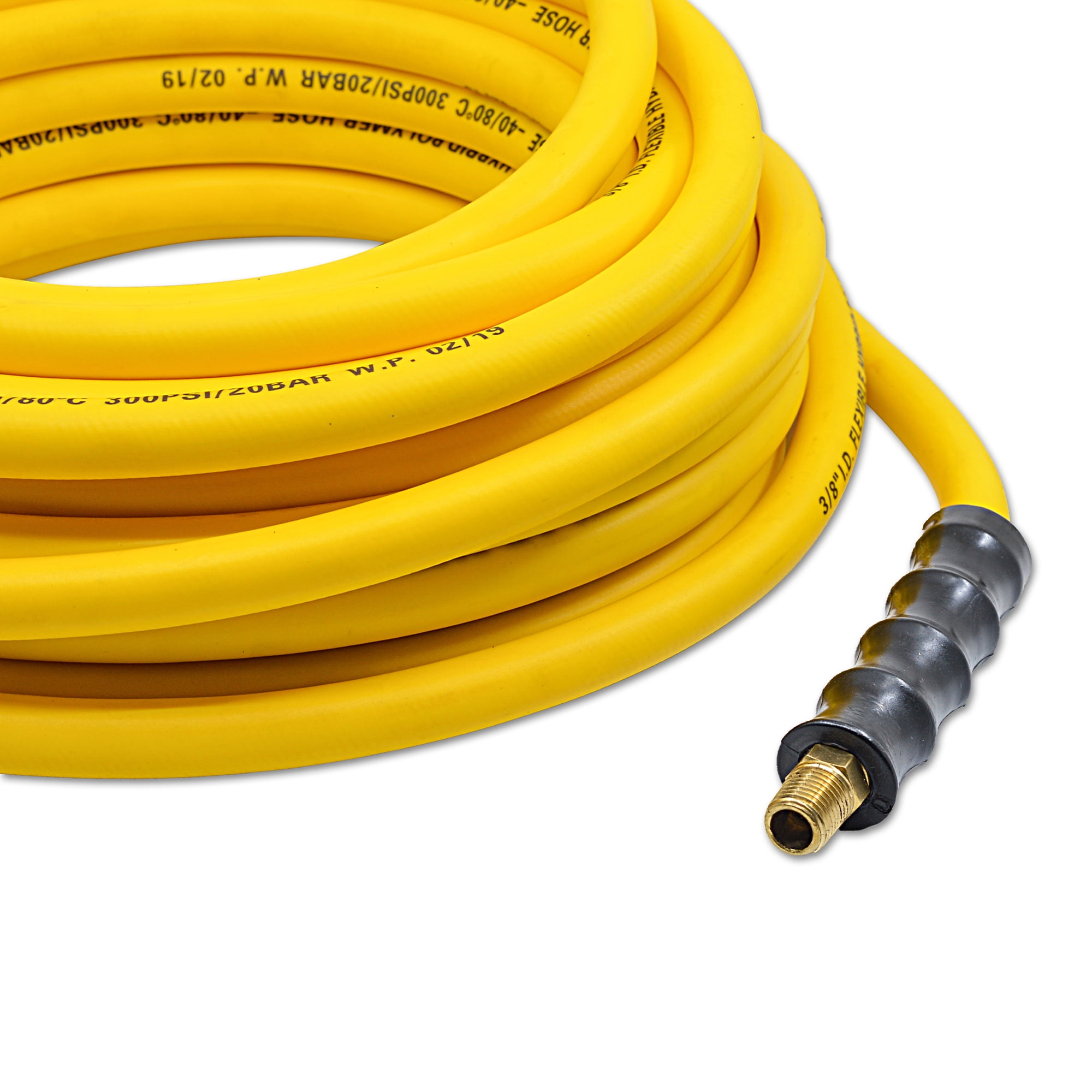 Avagard Hybrid Air Hose 3/8" x 25 ft, 300 PSI, Lightweight Flexible Air Compressor Hose with Fittings, Kink Resistant, Oil Resistant Class B, Ozone & UV Resistant