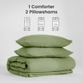 thumbnail image 5 of Sonive Washed Comforter Sets Full 3 Piece, Soft and Cozy, Fluffy Microfiber Fill, Washed Textured Wrinkled Design (Loden Green, Full), 5 of 8