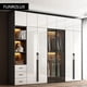 thumbnail image 4 of Modern minimalist light luxury high-gloss wardrobe bedroom swing door Nordic large wardrobe locker glass door wardrobe My Lux Decor Round, 4 of 12