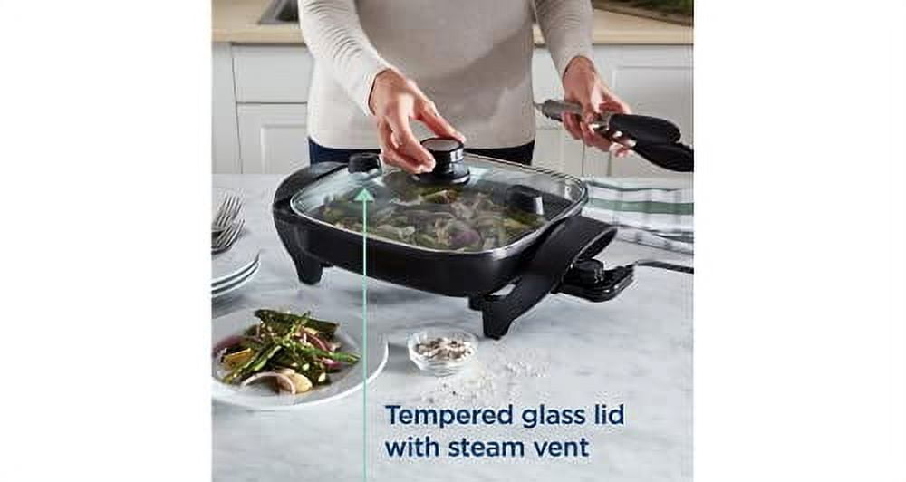 Oster DiamondForce 12 "x 12" Strain & Pour Electric Skillet - Black