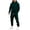 Dark Green_009, variant on Mens Casual Knitted Pullover Sweater Long Sleeve Stand Collar Vintage Quarter Button Sweaters with Elbow Patches Navy L