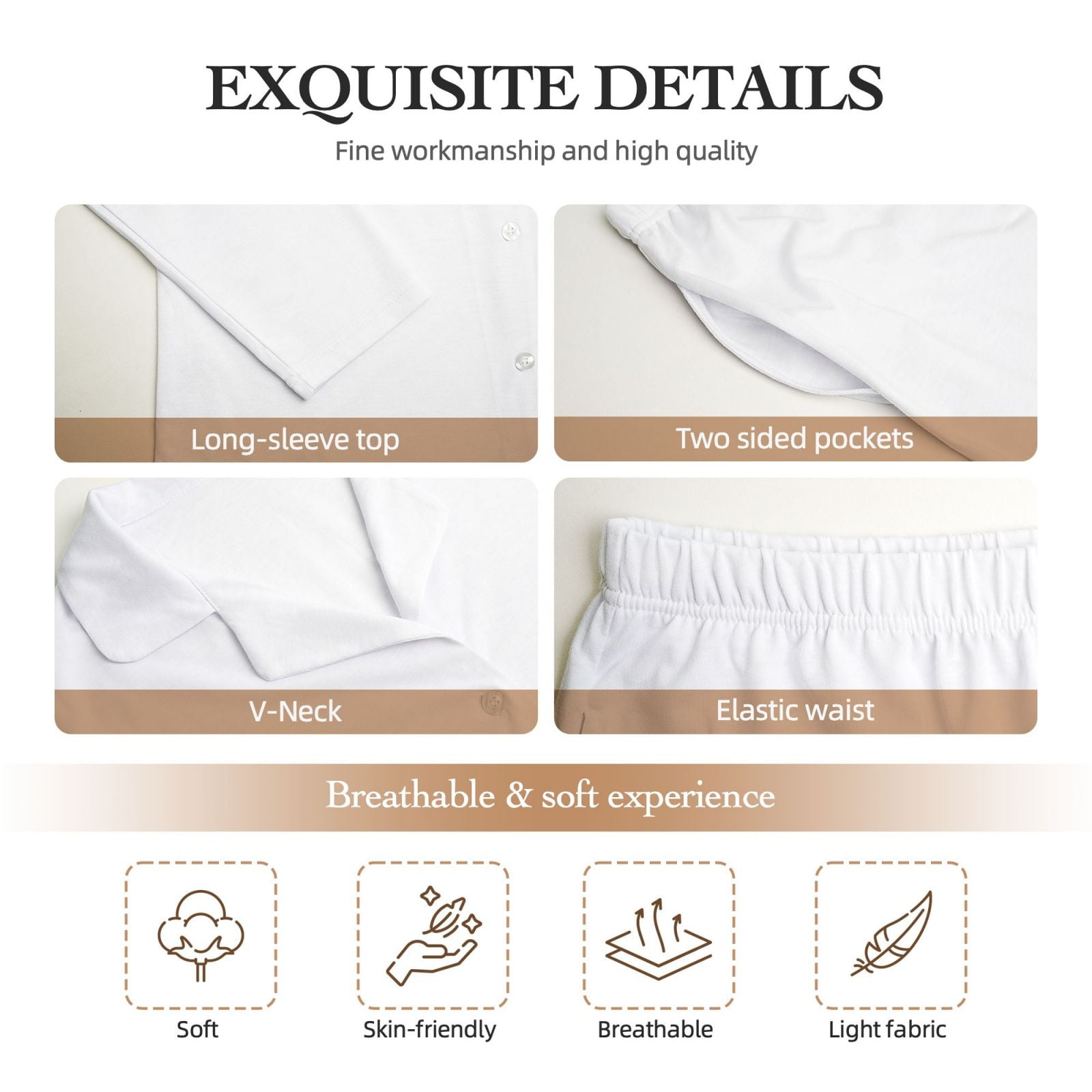 SERT-70 Ensemble Pyjama En Flanelle Pour Femme, Vêtement De Nuit