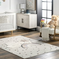 nuLOOM Catlin Sweet Dreams High/Low Kids Area Rug, 4' x 6', Beige
