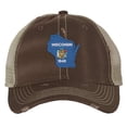 thumbnail image 5 of Wisconsin Cap - Distressed State Flag Design - Vintage Badger State Trucker Strapback Hat (RoyalBlue), 5 of 8