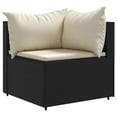 thumbnail image 2 of vidaXL 5 Piece Garden Lounge Set with Cushions Black Poly Rattan, 2 of 5