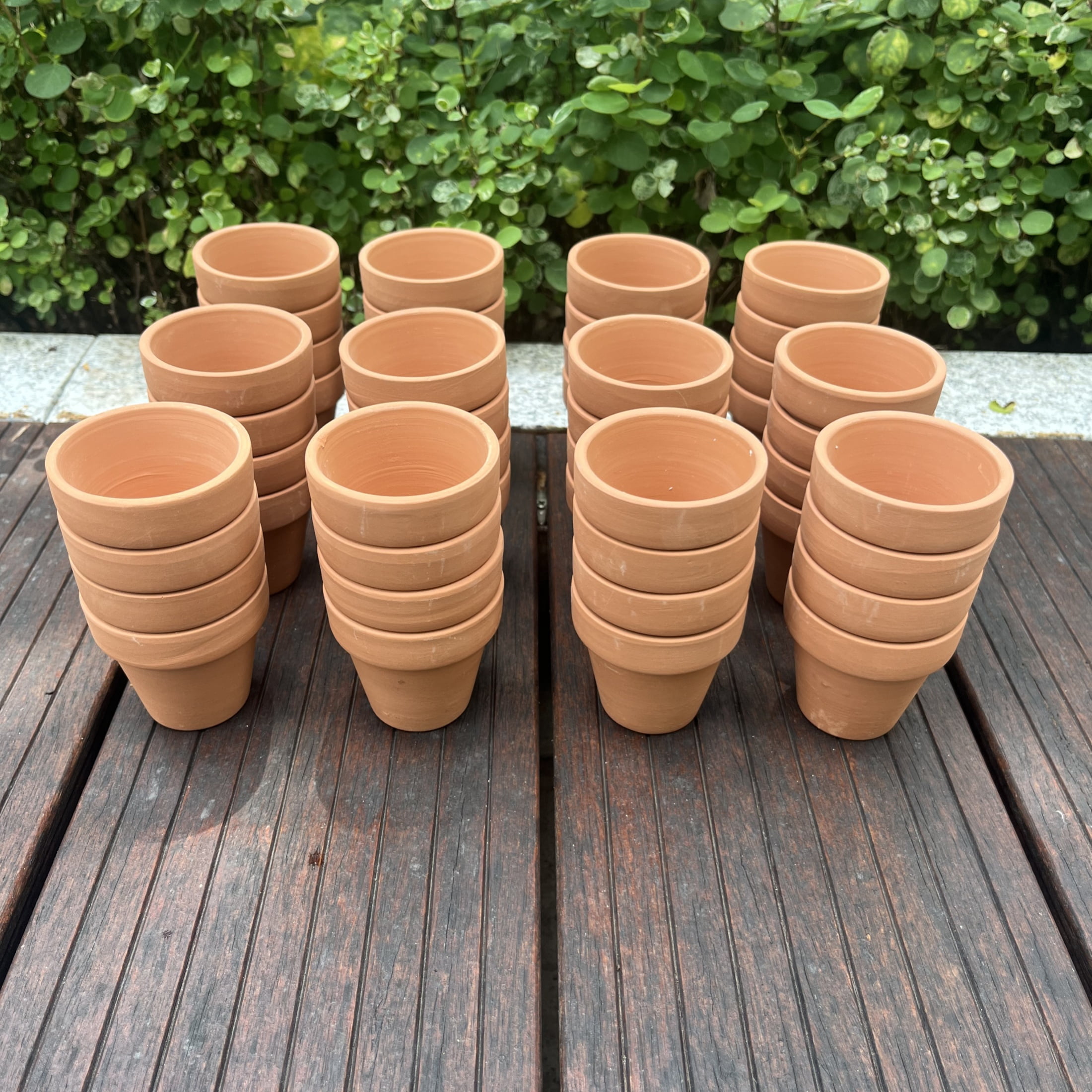 48pcs, Small Mini 2.2" Terracotta Pot Clay Ceramic Pottery Planter, Cactus Flower Nursery Terra Cotta Pots, With Drainage Hole, For Indoor/Outdoor Succulent Plants, Crafts, Wedding Favor