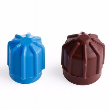 2-Pack High & Low Pressure A/C System Valve Caps – Blue, Plastic, Universal Fit