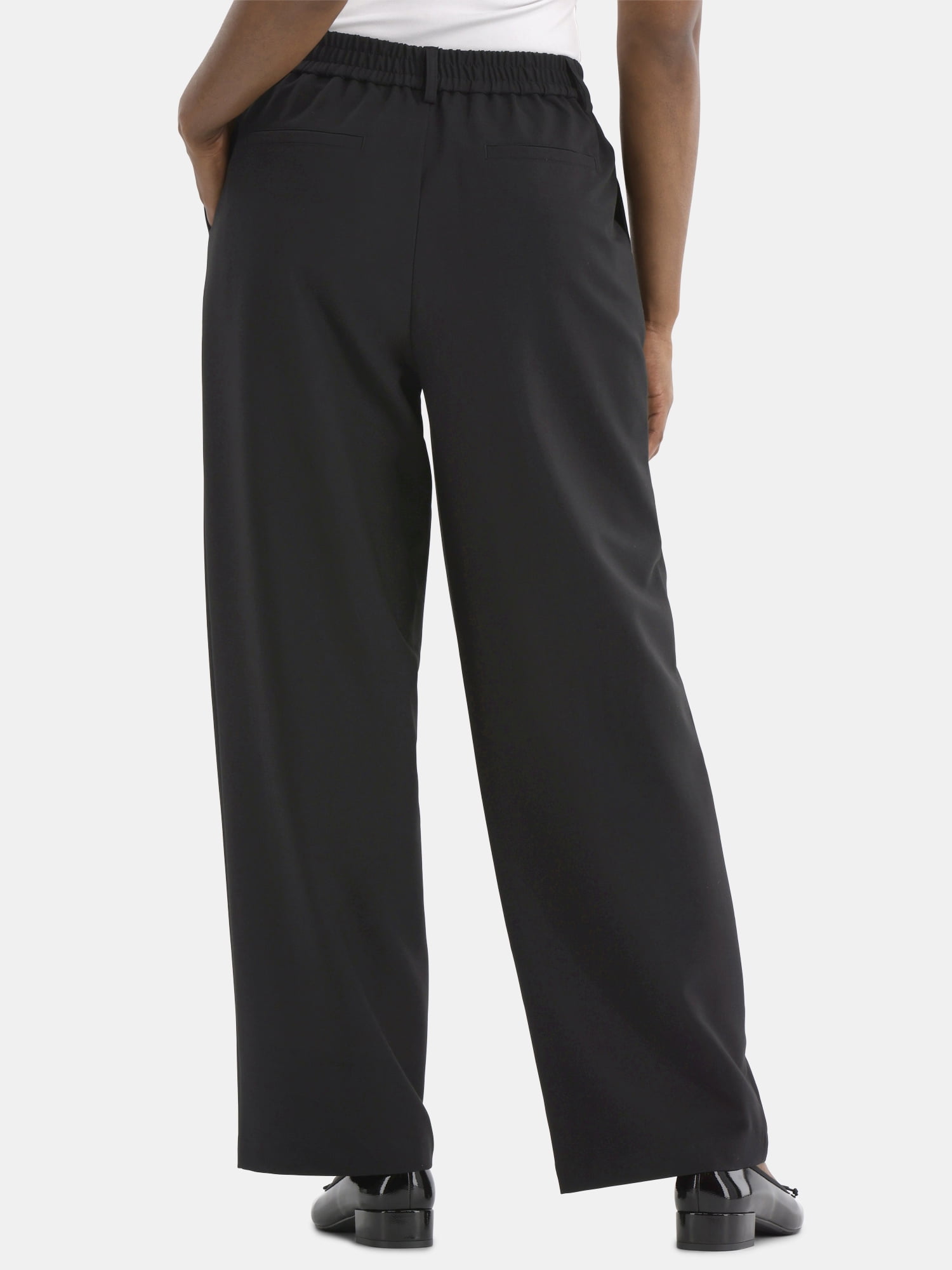 Time and Tru Women's Slouchy Tailored Pants, 30" Inseam, Sizes 0-18
