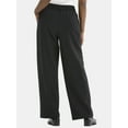 thumbnail image 3 of Time and Tru Women's Slouchy Tailored Pants, 30" Inseam, Sizes 0-18, 3 of 5