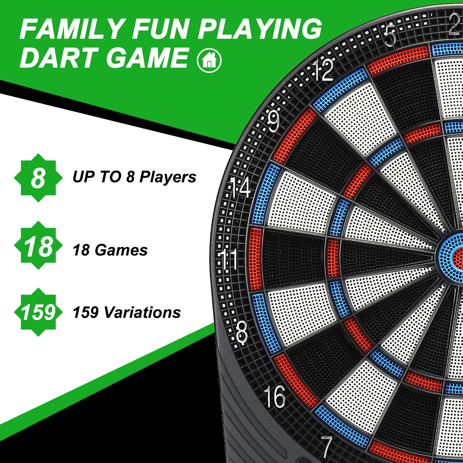 Unique Bargains Electronic Soft Tip Dart Board Digital Dartboard