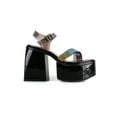 thumbnail image 2 of Ocho Toros Ice-04 Chunky Heel Clear Strap Platfrom Heel in Black, 2 of 4