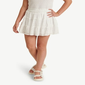 Justice Girl's Eyelet Tiered Skirt, Sizes XS-XLP