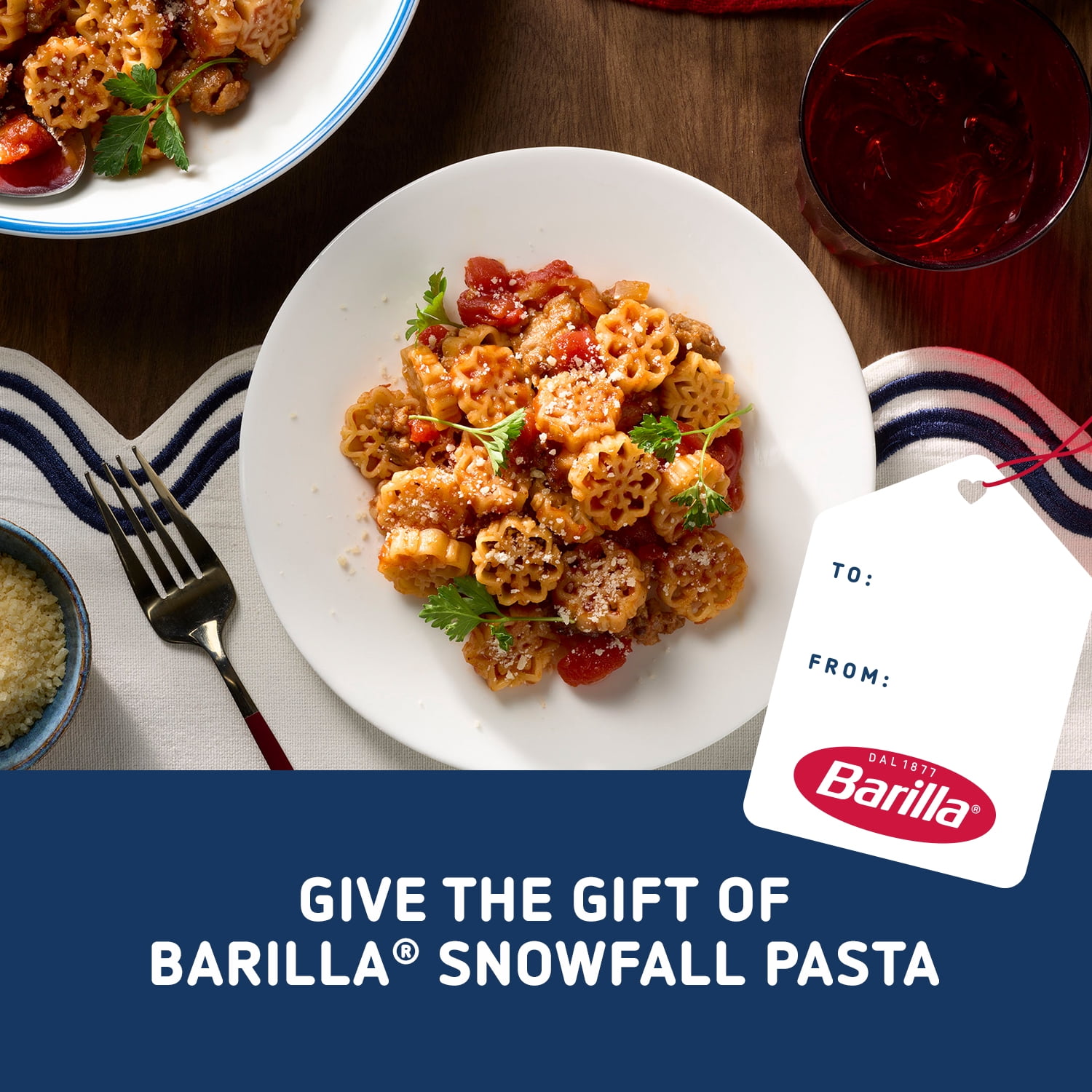 (4 pack) Barilla Classic Non-GMO, Kosher Certified Snowfall Pasta, 12 oz.