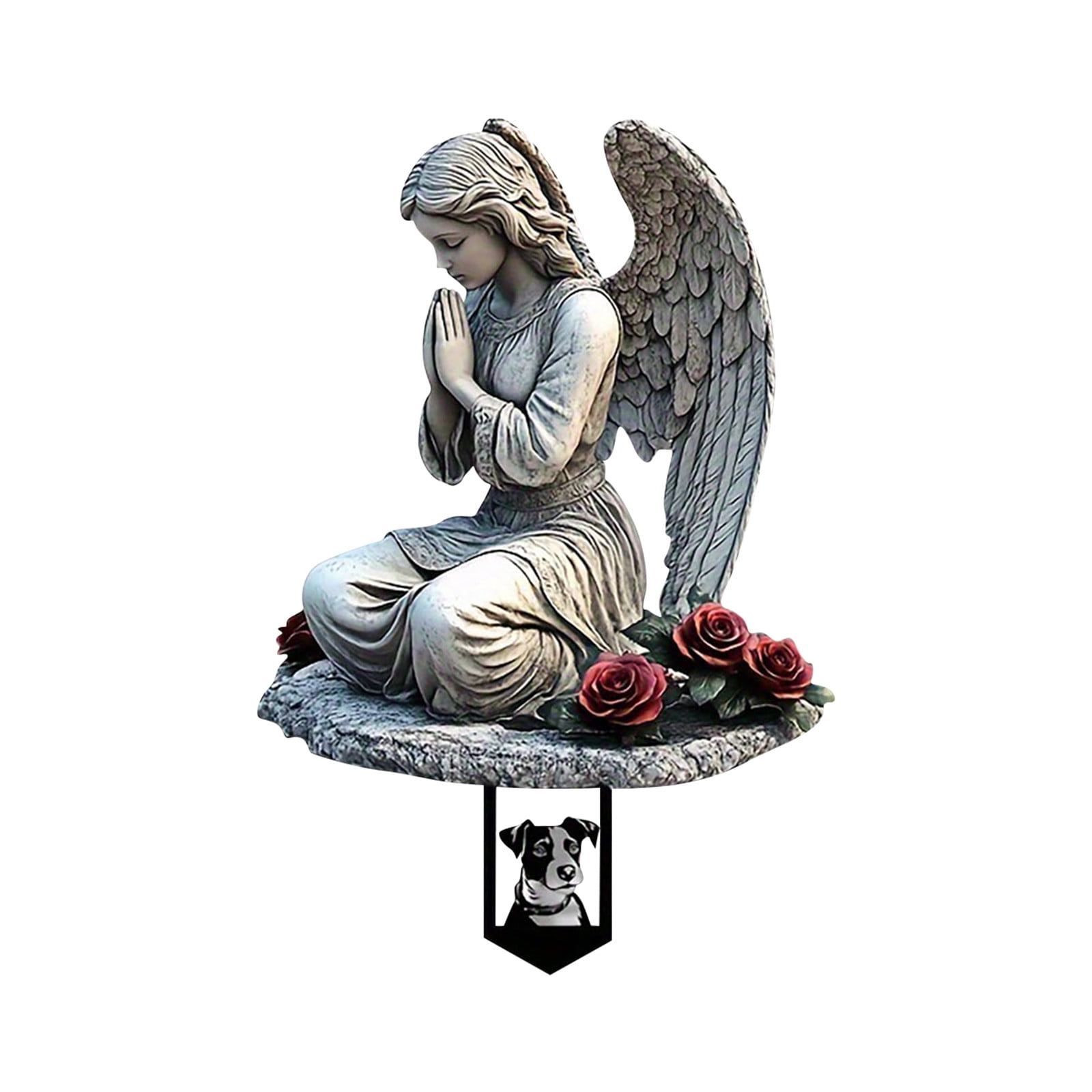 Card Slot Enchanting Prayer Garden Plaque Acrylic Outdoor Decoration for Potted and Flower Beds Ideal Commemoration