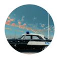 thumbnail image 4 of Orinice Police Car Round Table Cover Stain Resistant Washable Indoor Outdoor Tablecloth Kitchen Dining Wedding Parties Full Width Single-Sided Printing 100% Polyester Fiber 46-50, 4 of 8