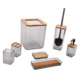 thumbnail image 4 of Bathroom Set, Bamboo Bathroom Accessories Set Easy To Clean  For Hotel For Home Grey, 4 of 8
