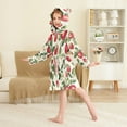 thumbnail image 4 of FORMRS Niños Bathrobe Unisex Hooded Robe Soft Plush Pajamas Sleepwear, Size 7-9T, Apple Leaves Pattern, 4 of 7