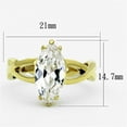 thumbnail image 2 of IP Gold(Ion Plating) Stainless Steel Ring with AAA Grade CZ in Clear for Women Style TK1106, 2 of 4
