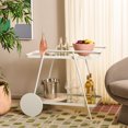 thumbnail image 4 of SAFAVIEH Zunia 2-Tier Metal Kitchen Serving Cart, White, 4 of 14