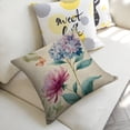 thumbnail image 5 of flower butterfly watercolor Linen toss pillowcase decoration pillowcase gifting preferred 24x24 inch cushion cover 4 sets sofa pillowcase sofa bedroom living room car, 5 of 8