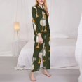 thumbnail image 3 of Gukieu Mallard Ducks Wild Birds Print Women's Long Sleeve Pajama Set, Button Top Elastic Pocket Pajama Pants Two Piece Set Home Wear-Small, 3 of 7