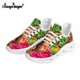 thumbnail image 1 of Zapatillas Noisydesigns para mujer, con estampado floral de leopardo, cordones de malla transpirables, deportivas informales para mujer, 1 of 6