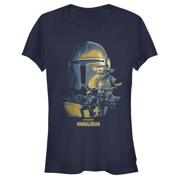 Junior's Star Wars: The Mandalorian Element of Surprise Graphic Tee Navy Blue Small