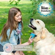 BOSHEL De-Shedding Brush for Dogs, Anti-Slip Handle, Stainless Steel Undercoat Grooming Tool