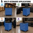 thumbnail image 6 of Memoryfield Rolling Tool Chest Cart with 4 Drawers, Wheels, Lockable Storage Cabinet & Hooks, Blue, 6 of 8