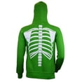 thumbnail image 2 of Men Full Face Mask Skeleton Skull Hoodie Halloween Costume Green S, 2 of 3