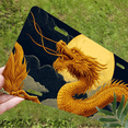 thumbnail image 5 of 1 Pcs 2D Flat License Plate Covers & Frames, Golden Dragon For Decorative Front, Waterproof For Decoration Aluminum License Plate Covers & Frames Cover For Men Women, 12" X 6", 5 of 6
