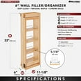thumbnail image 6 of Rev-A-Shelf Pullout Wall Filler w/ Soft-Close, 33" Height, 432-WFBBSC33-6C, 6 of 13