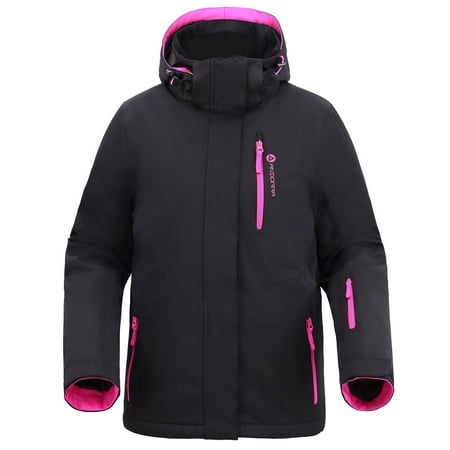 Andorra Womens Performance Insulated Ski Jacket with Zip-Off Hood Electrifying Rosé