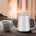 thumbnail image 3 of Gooseneck Kettle, 550ml Pour Over Coffee Kettle Stainless Steel Long Gooseneck Coffee Pot Kettle with Lid for Home Kitchen Coffee Shop Sliver, 3 of 8