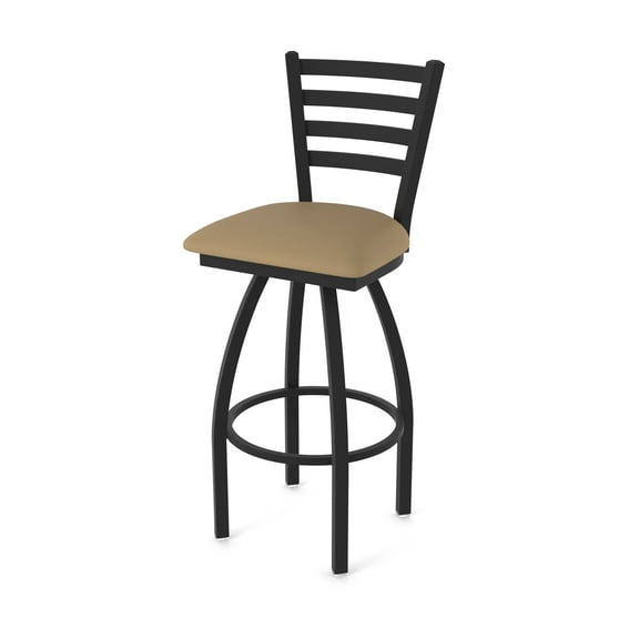 410 Jackie 25" Swivel Counter Stool with Black Wrinkle Finish and Canter Sand Seat