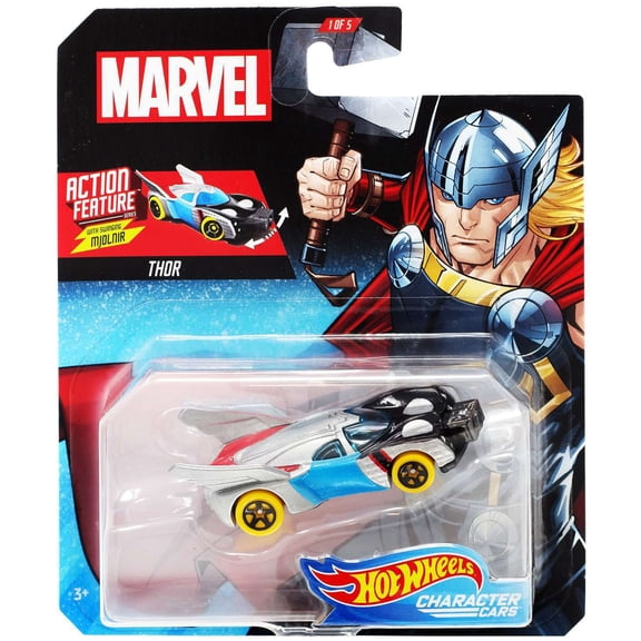 Hot Wheels Action Feature Thor Die-Cast Car (Swinging Mjolnir)