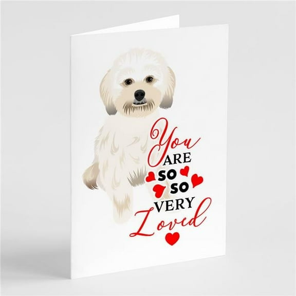 Shih-Tzu Gold #5 so Loved Greeting Cards and Envelopes Pack of 8 7 in x 5 in