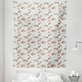 thumbnail image 1 of Fox Tapestry, Woodland Forest Wildlife Theme with Foxes on Polka Dot Background, Fabric Wall Hanging Decor for Bedroom Living Room Dorm, 5 Sizes, Salmon Mint Green, by Ambesonne, 1 of 1