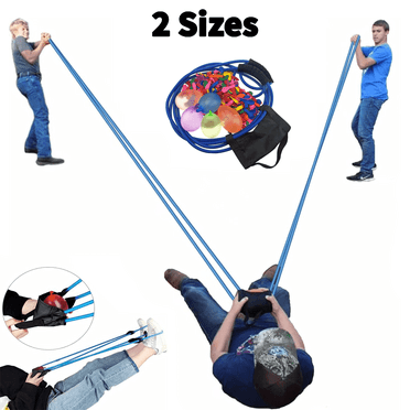 2 Pack Blue Water Balloons Launcher,3 Person Launcher Catapult Water Balloons,The Catapult Balloon Launcher Toy for Kids and Adults,6.89 and 4.92 ft,1000 Balloons