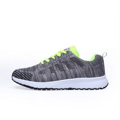 braveheart Casual Shoes Walking Mesh Flat Shoe Comfortable Lightweight Women Men Lace Up Athletic Sneakers Running Fitness Green Size 36